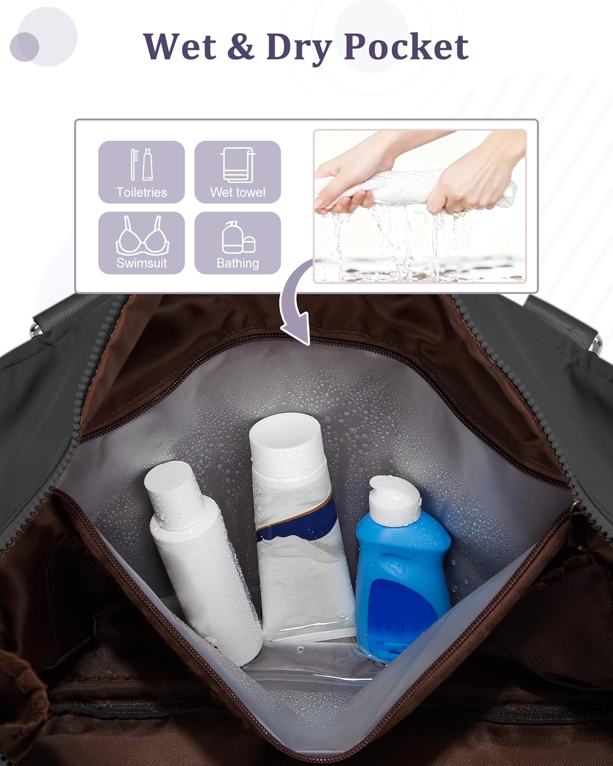 Gym Bag Womens Mens with Shoes Compartment and Wet Pocket Travel Duffel Bags for Women for Plane Sport Gym Tote Bag with Toiletry Bags Waterproof Weekend Overnight Carry on Bag Hospital Holdalls - Colors B