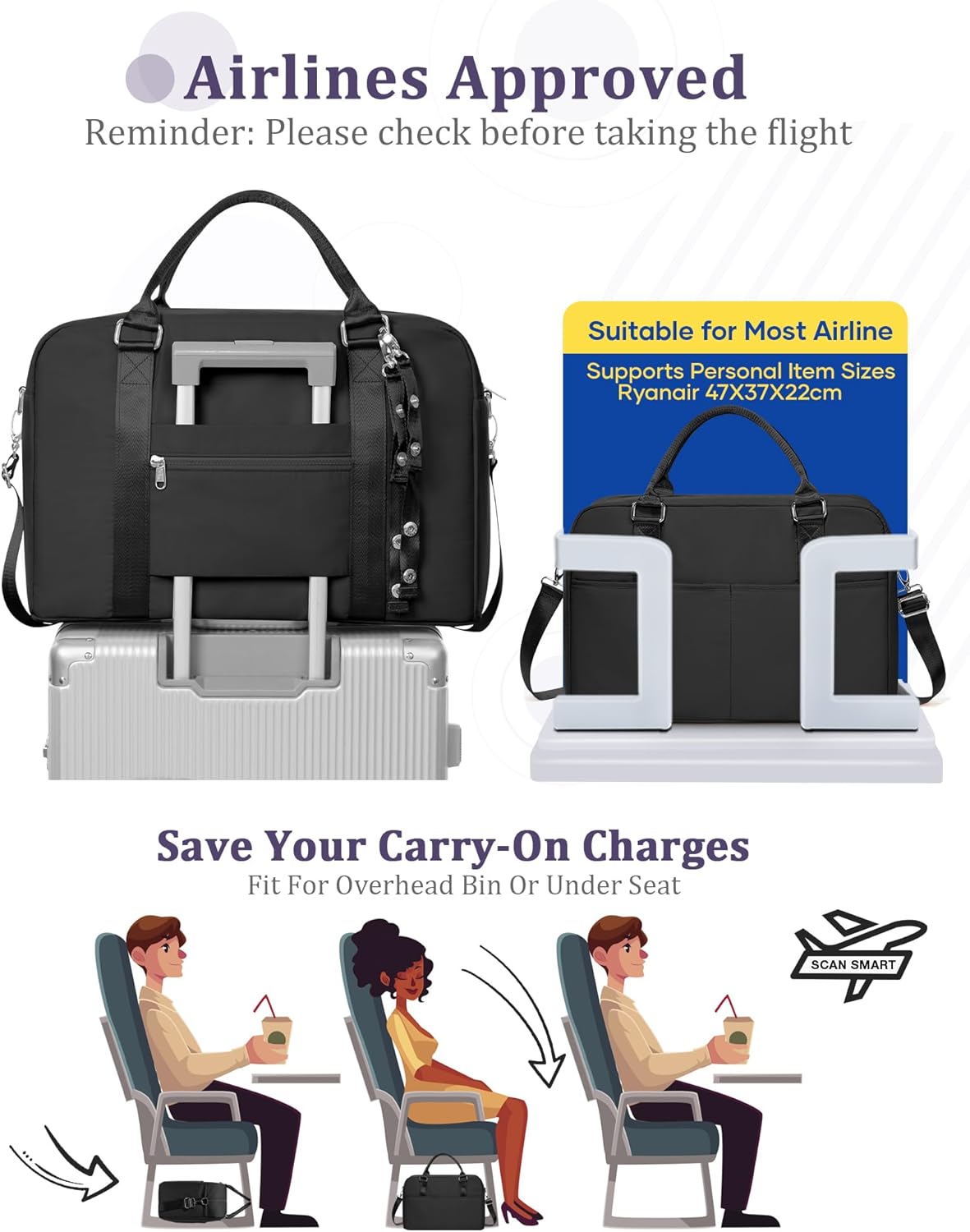 Gym Bag Womens Mens with Shoes Compartment and Wet Pocket Travel Duffel Bags for Women for Plane Sport Gym Tote Bag with Toiletry Bags Waterproof Weekend Overnight Carry on Bag Hospital Holdalls - Colors B