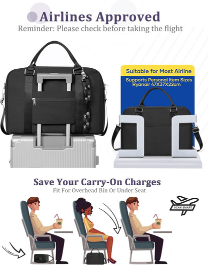 Gym Bag Womens Mens with Shoes Compartment and Wet Pocket Travel Duffel Bags for Women for Plane Sport Gym Tote Bag with Toiletry Bags Waterproof Weekend Overnight Carry on Bag Hospital Holdalls - Colors B