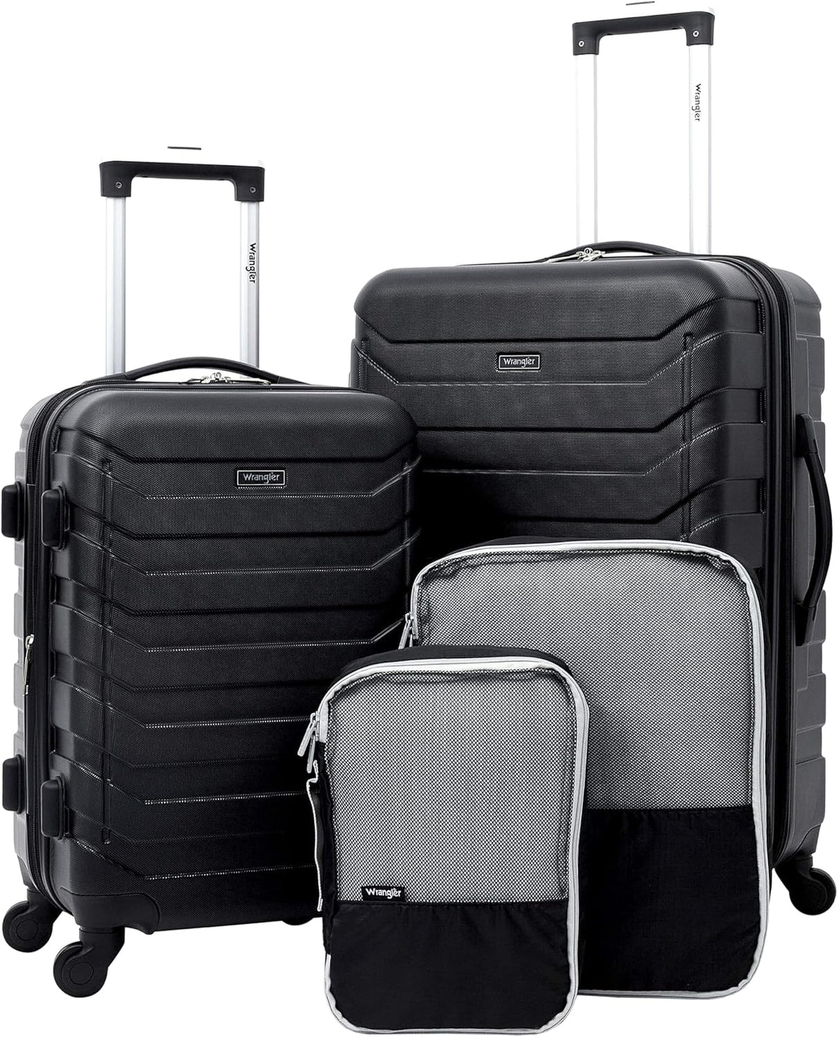 Miami Luggage and Packing Cubes Set, Black