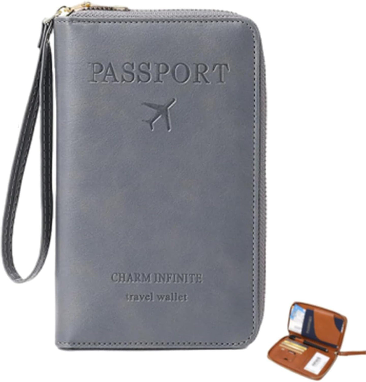 Multi-functional Rfid Passport Wallet Rfid Passport Holder for Travel Anti-Theft Protective Case Travel Wallet (Pink)