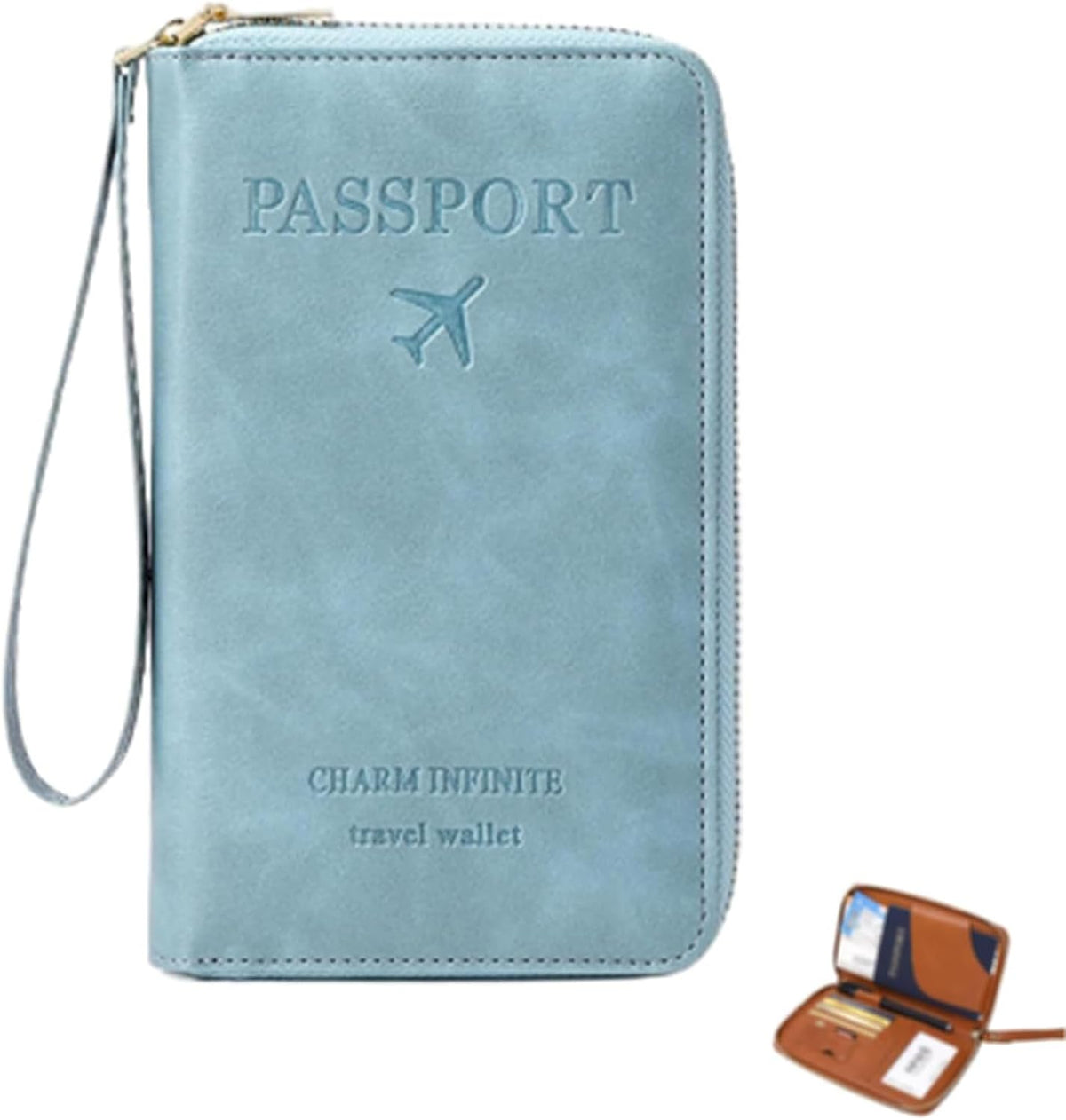 Multi-functional Rfid Passport Wallet Rfid Passport Holder for Travel Anti-Theft Protective Case Travel Wallet (Pink)