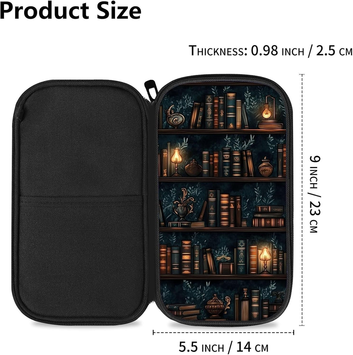 RFID Blocking Family Passport Holder Wallet for Travel, Large Capacity Travel Document Organizer with Zipper, Fabric Passport Wallet for Multiple Passports, Cards & IDs, Cute Highland Cow