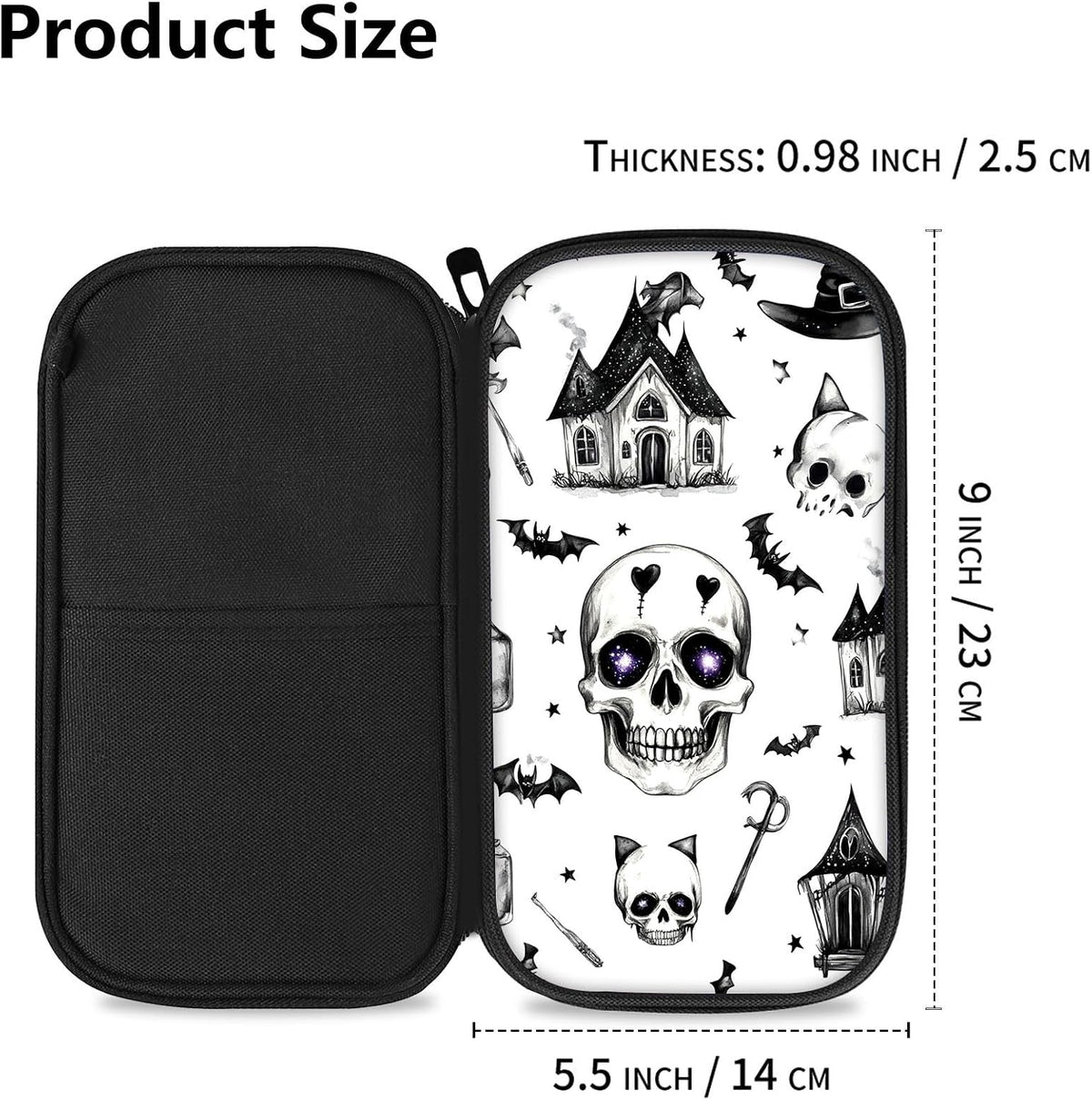 RFID Blocking Family Passport Holder Wallet for Travel, Large Capacity Travel Document Organizer with Zipper, Fabric Passport Wallet for Multiple Passports, Cards & IDs, Cute Highland Cow