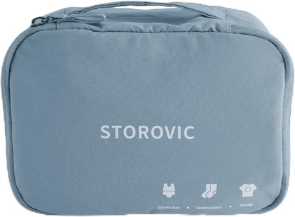 Odor Eliminating Lingerie Pouch, LAB-TESTED Waterproof Travel Underwear Organizer Bag for Bras, Panties, Socks - Soft & Foldable Design, Blue, (12.6" 8.5" 4.7") M