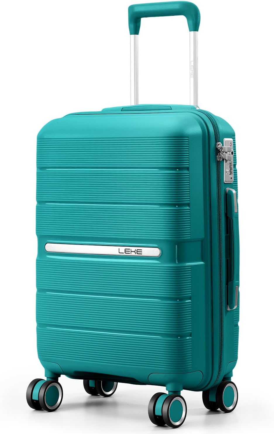 20 Inch Carry-on Luggage with Spinner Wheels, Hard Shell Suitcase with TSA Lock, Airline Approved, Rolling Suit Case for Travel Weekend Trips, Black Color