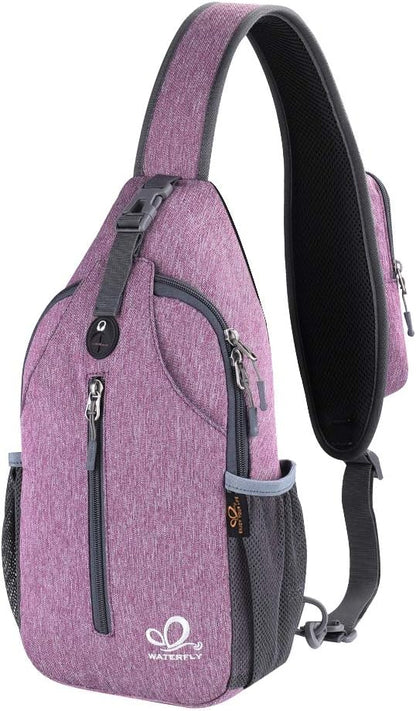 Crossbody Sling Backpack Sling Bag Travel Hiking Chest Bags Daypack (Teal blue) | Small Hiking bag,Multi-compartment storage,Water-resistant,Breathable back pad,Reversible adjustable shoulder strap