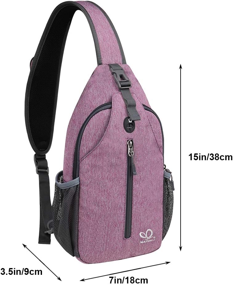 Crossbody Sling Backpack Sling Bag Travel Hiking Chest Bags Daypack (Teal blue) | Small Hiking bag,Multi-compartment storage,Water-resistant,Breathable back pad,Reversible adjustable shoulder strap