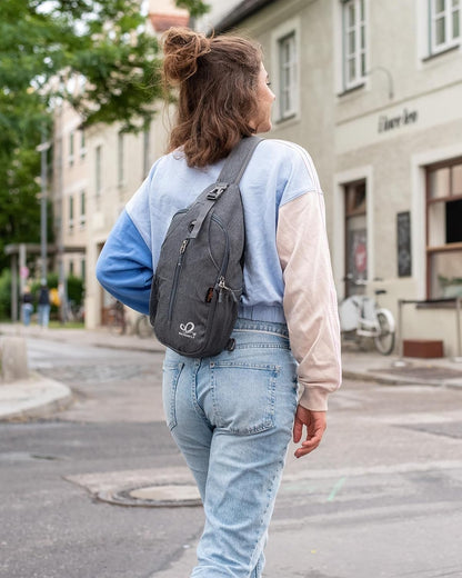 Crossbody Sling Backpack Sling Bag Travel Hiking Chest Bags Daypack (Teal blue) | Small Hiking bag,Multi-compartment storage,Water-resistant,Breathable back pad,Reversible adjustable shoulder strap