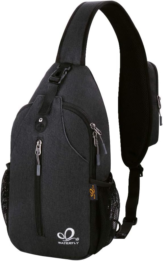 Crossbody Sling Backpack Sling Bag Travel Hiking Chest Bags Daypack (Teal blue) | Small Hiking bag,Multi-compartment storage,Water-resistant,Breathable back pad,Reversible adjustable shoulder strap