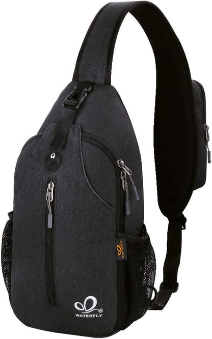 Crossbody Sling Backpack Sling Bag Travel Hiking Chest Bags Daypack (Teal blue) | Small Hiking bag,Multi-compartment storage,Water-resistant,Breathable back pad,Reversible adjustable shoulder strap