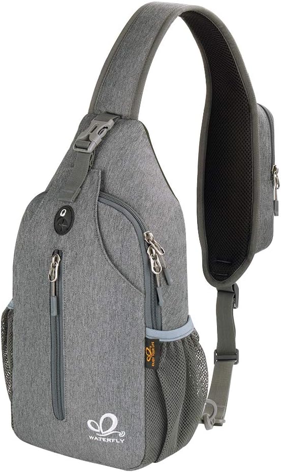 Crossbody Sling Backpack Sling Bag Travel Hiking Chest Bags Daypack (Teal blue) | Small Hiking bag,Multi-compartment storage,Water-resistant,Breathable back pad,Reversible adjustable shoulder strap