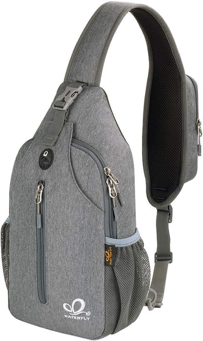 Crossbody Sling Backpack Sling Bag Travel Hiking Chest Bags Daypack (Teal blue) | Small Hiking bag,Multi-compartment storage,Water-resistant,Breathable back pad,Reversible adjustable shoulder strap