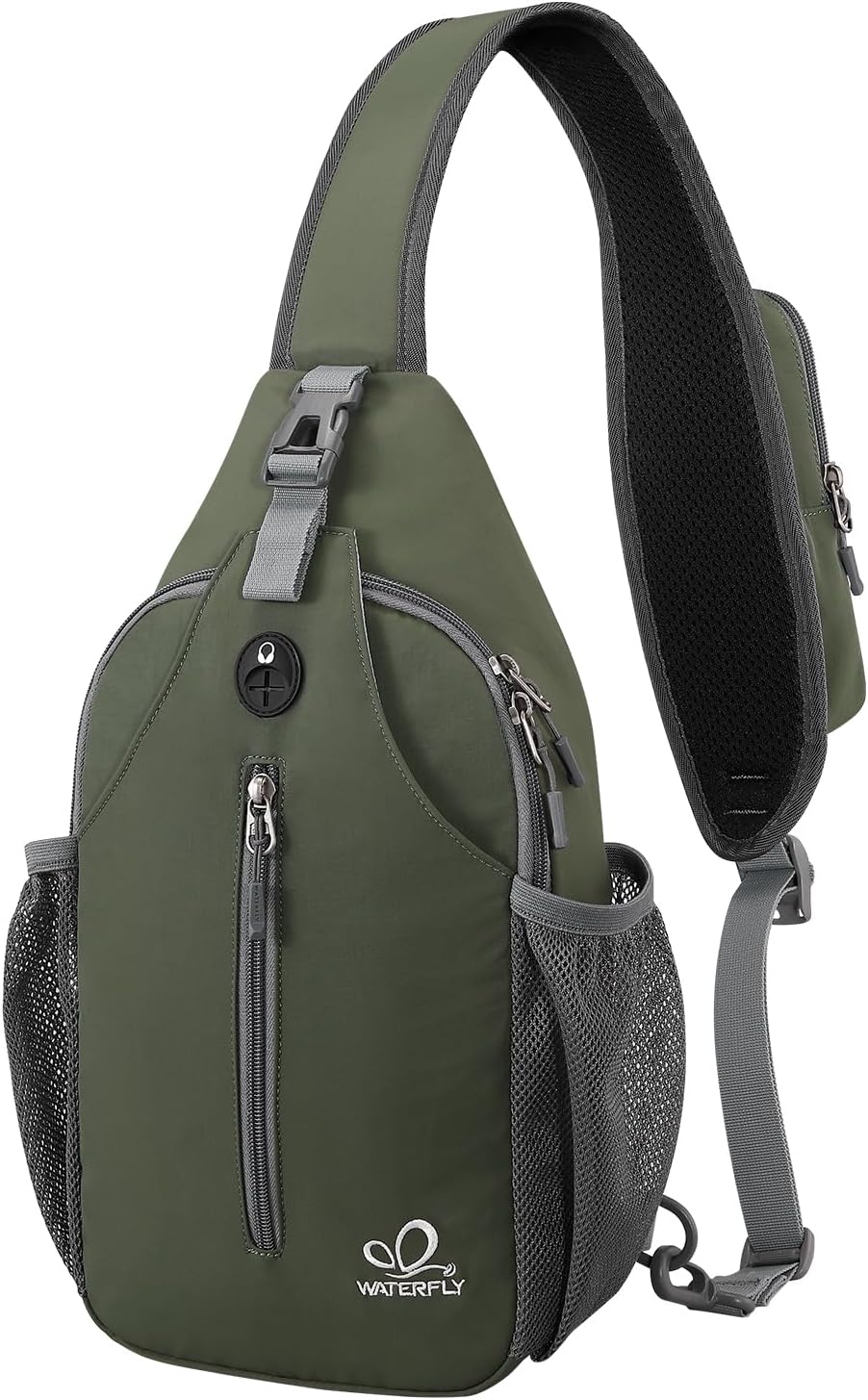 Crossbody Sling Backpack Sling Bag Travel Hiking Chest Bags Daypack (Teal blue) | Small Hiking bag,Multi-compartment storage,Water-resistant,Breathable back pad,Reversible adjustable shoulder strap