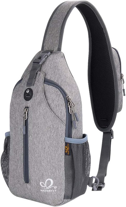 Crossbody Sling Backpack Sling Bag Travel Hiking Chest Bags Daypack (Teal blue) | Small Hiking bag,Multi-compartment storage,Water-resistant,Breathable back pad,Reversible adjustable shoulder strap