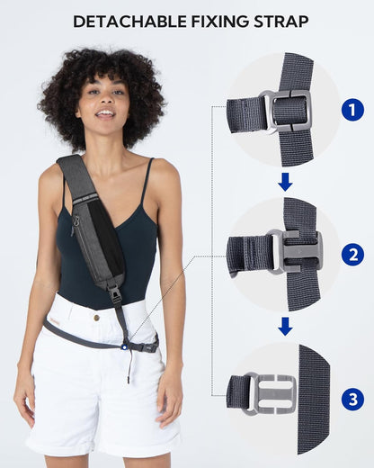 Crossbody Sling Backpack Sling Bag Travel Hiking Chest Bags Daypack (Teal blue) | Small Hiking bag,Multi-compartment storage,Water-resistant,Breathable back pad,Reversible adjustable shoulder strap