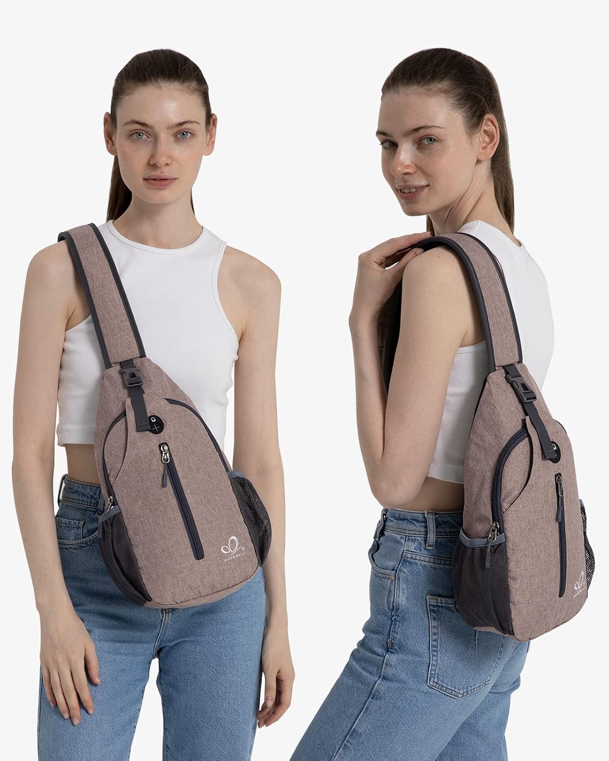 Crossbody Sling Backpack Sling Bag Travel Hiking Chest Bags Daypack (Teal blue) | Small Hiking bag,Multi-compartment storage,Water-resistant,Breathable back pad,Reversible adjustable shoulder strap