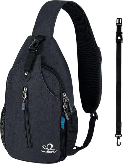Crossbody Sling Backpack Sling Bag Travel Hiking Chest Bags Daypack (Teal blue) | Small Hiking bag,Multi-compartment storage,Water-resistant,Breathable back pad,Reversible adjustable shoulder strap