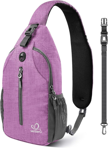 Crossbody Sling Backpack Sling Bag Travel Hiking Chest Bags Daypack (Teal blue) | Small Hiking bag,Multi-compartment storage,Water-resistant,Breathable back pad,Reversible adjustable shoulder strap