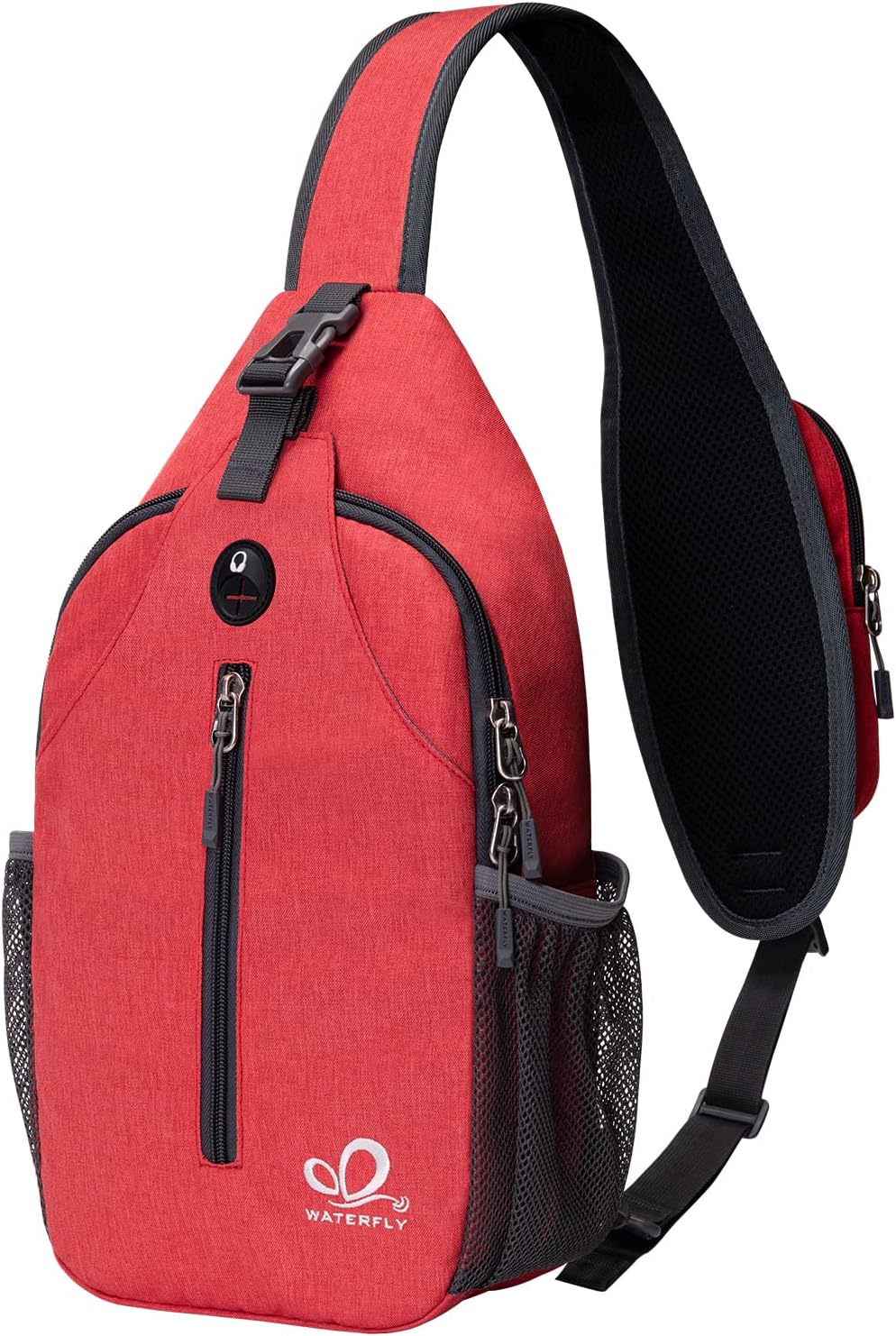 Crossbody Sling Backpack Sling Bag Travel Hiking Chest Bags Daypack (Teal blue) | Small Hiking bag,Multi-compartment storage,Water-resistant,Breathable back pad,Reversible adjustable shoulder strap