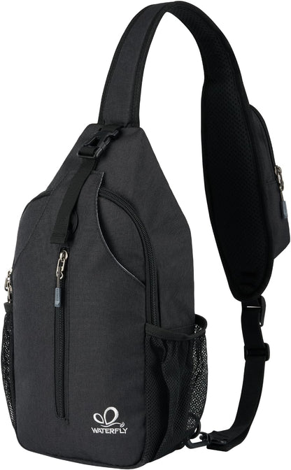 Crossbody Sling Backpack Sling Bag Travel Hiking Chest Bags Daypack (Teal blue) | Small Hiking bag,Multi-compartment storage,Water-resistant,Breathable back pad,Reversible adjustable shoulder strap