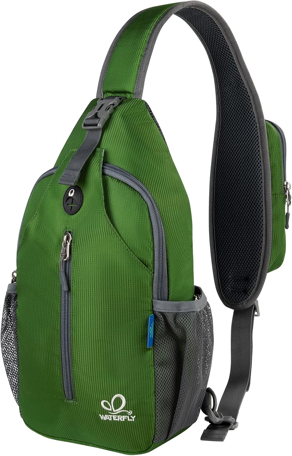 Crossbody Sling Backpack Sling Bag Travel Hiking Chest Bags Daypack (Teal blue) | Small Hiking bag,Multi-compartment storage,Water-resistant,Breathable back pad,Reversible adjustable shoulder strap