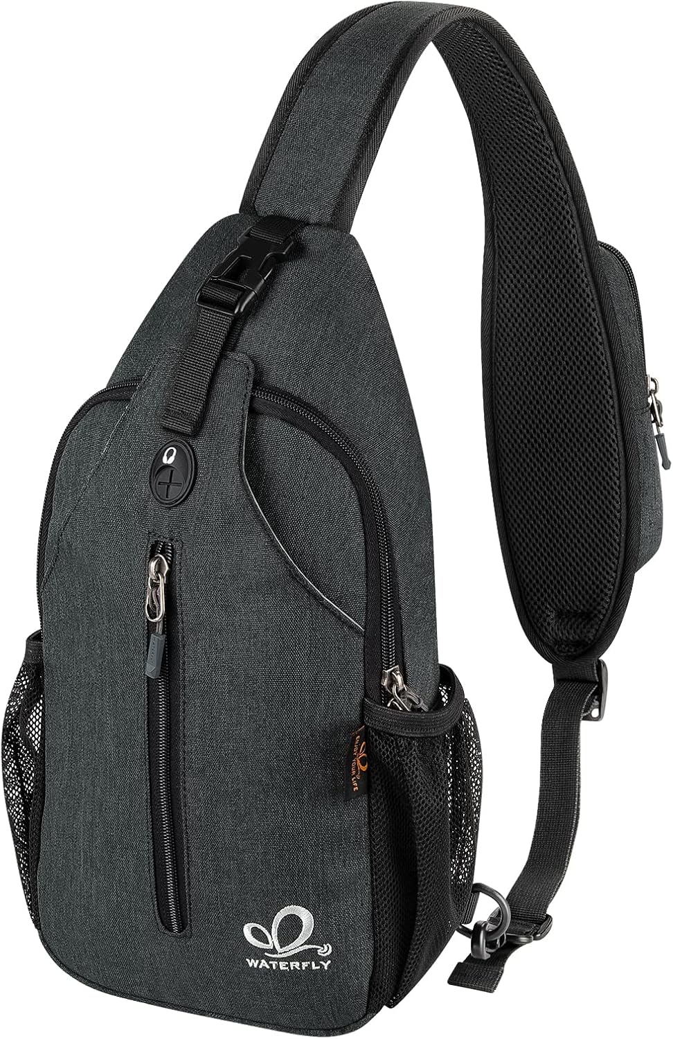 Crossbody Sling Backpack Sling Bag Travel Hiking Chest Bags Daypack (Teal blue) | Small Hiking bag,Multi-compartment storage,Water-resistant,Breathable back pad,Reversible adjustable shoulder strap