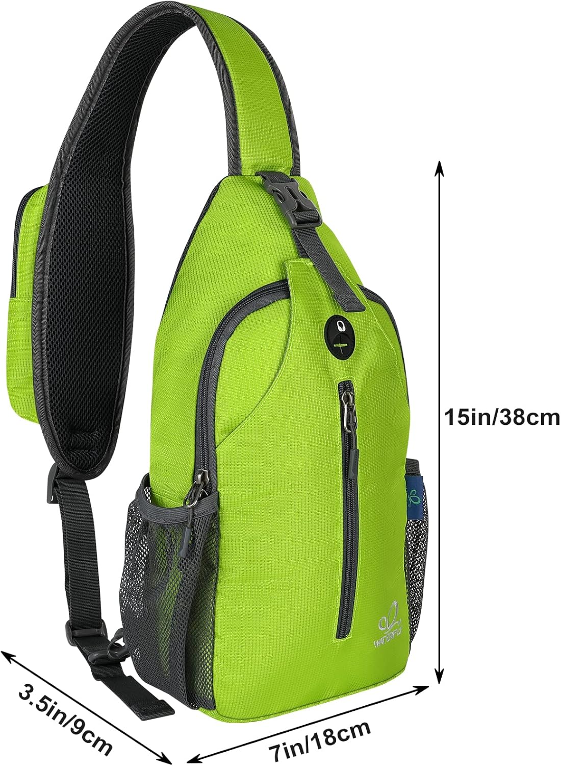 Crossbody Sling Backpack Sling Bag Travel Hiking Chest Bags Daypack (Teal blue) | Small Hiking bag,Multi-compartment storage,Water-resistant,Breathable back pad,Reversible adjustable shoulder strap
