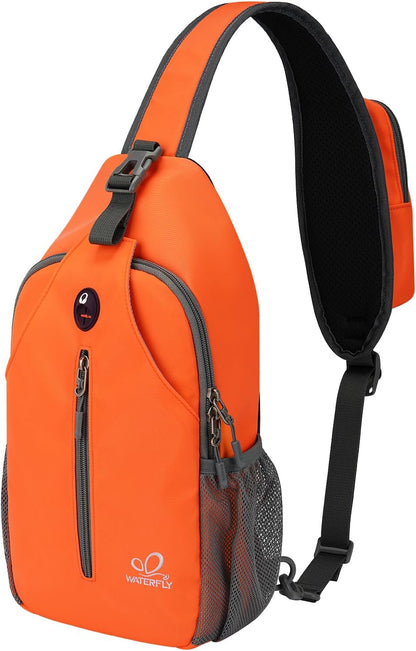Crossbody Sling Backpack Sling Bag Travel Hiking Chest Bags Daypack (Teal blue) | Small Hiking bag,Multi-compartment storage,Water-resistant,Breathable back pad,Reversible adjustable shoulder strap