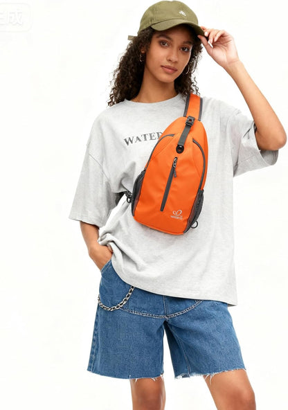 Crossbody Sling Backpack Sling Bag Travel Hiking Chest Bags Daypack (Teal blue) | Small Hiking bag,Multi-compartment storage,Water-resistant,Breathable back pad,Reversible adjustable shoulder strap