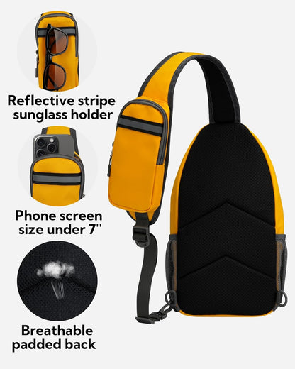 Crossbody Sling Backpack Sling Bag Travel Hiking Chest Bags Daypack (Teal blue) | Small Hiking bag,Multi-compartment storage,Water-resistant,Breathable back pad,Reversible adjustable shoulder strap