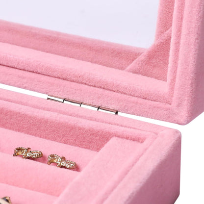Tiny 12 Grid Earring Organizer Tray, Velvet Jewelry Box with Lid | Jewelry Tray With Lid,Adjuatable Dividers,Velvet Lining,Earring Organizer Box, Display Case,Drawer Insert,Gift For Women