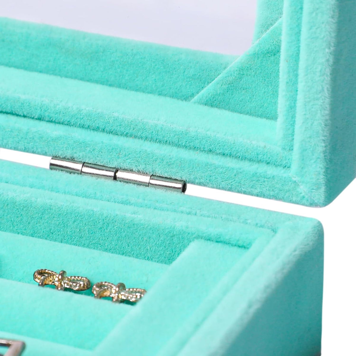Tiny 12 Grid Earring Organizer Tray, Velvet Jewelry Box with Lid | Jewelry Tray With Lid,Adjuatable Dividers,Velvet Lining,Earring Organizer Box, Display Case,Drawer Insert,Gift For Women