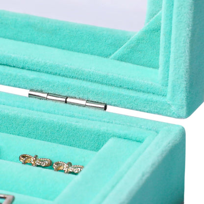 Tiny 12 Grid Earring Organizer Tray, Velvet Jewelry Box with Lid | Jewelry Tray With Lid,Adjuatable Dividers,Velvet Lining,Earring Organizer Box, Display Case,Drawer Insert,Gift For Women