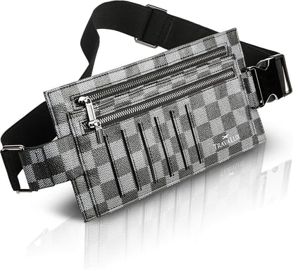 Luxury Travel Wallet – Hidden Money Belt, RFID-Blocking, Anti-Theft Passport Holder for Men & Women (Black Crest)