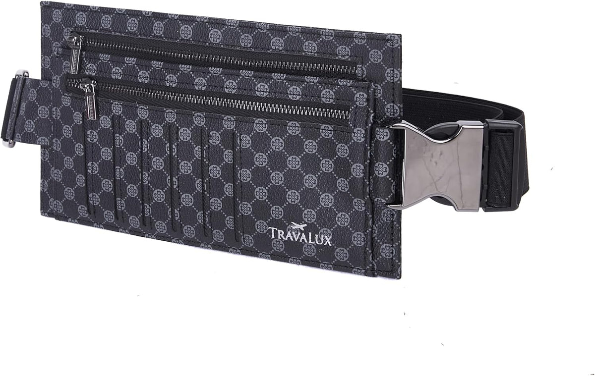 Luxury Travel Wallet – Hidden Money Belt, RFID-Blocking, Anti-Theft Passport Holder for Men & Women (Black Crest)