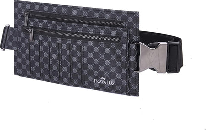Luxury Travel Wallet – Hidden Money Belt, RFID-Blocking, Anti-Theft Passport Holder for Men & Women (Black Crest)