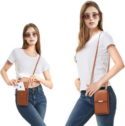 Small Crossbody Bag Cell Phone Purse Wallet with Credit Card Slots for Women