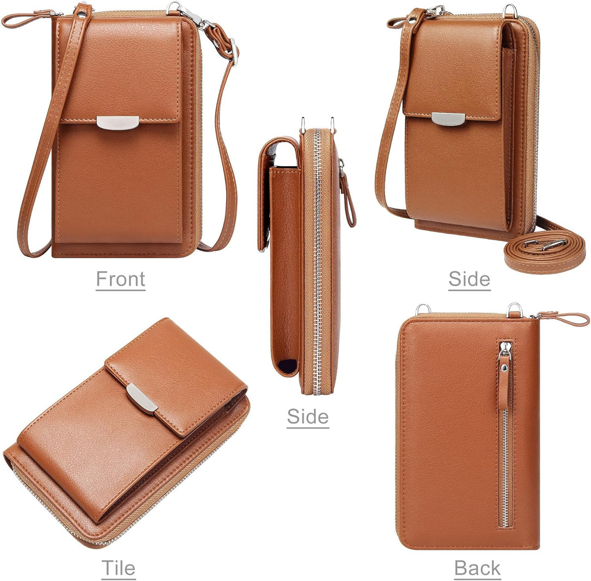 Small Crossbody Bag Cell Phone Purse Wallet with Credit Card Slots for Women