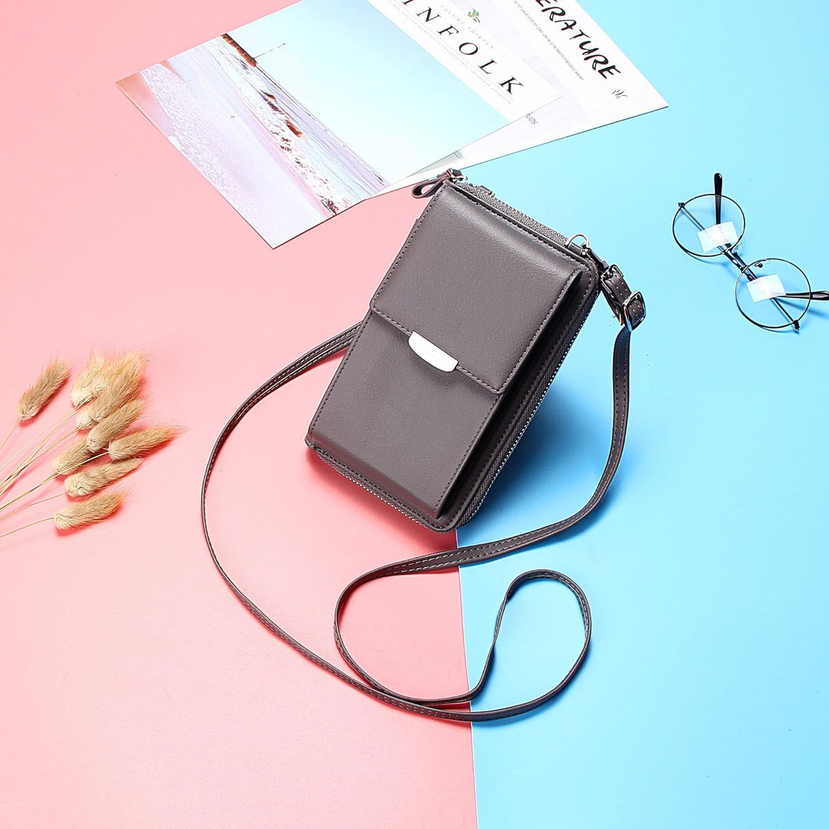 Small Crossbody Bag Cell Phone Purse Wallet with Credit Card Slots for Women