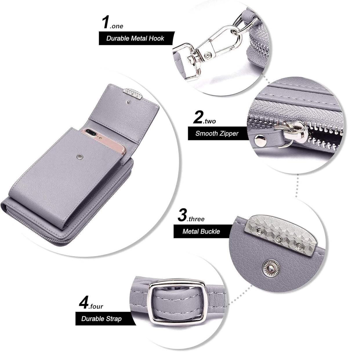 Small Crossbody Bag Cell Phone Purse Wallet with Credit Card Slots for Women