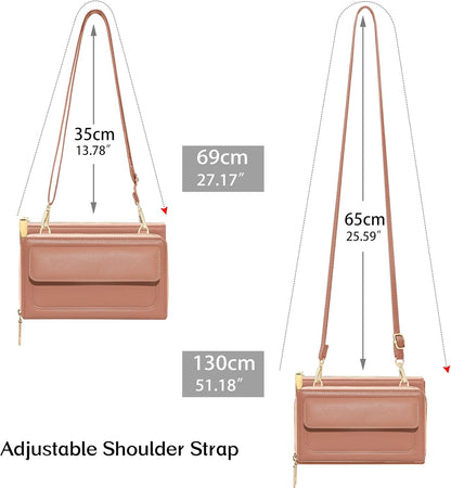 Small Crossbody Bag Cell Phone Purse Wallet with Credit Card Slots for Women