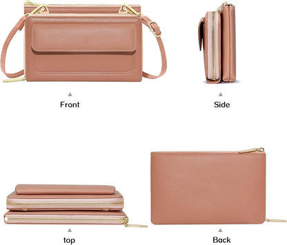 Small Crossbody Bag Cell Phone Purse Wallet with Credit Card Slots for Women