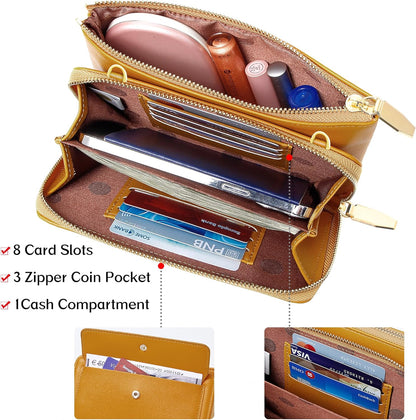 Small Crossbody Bag Cell Phone Purse Wallet with Credit Card Slots for Women