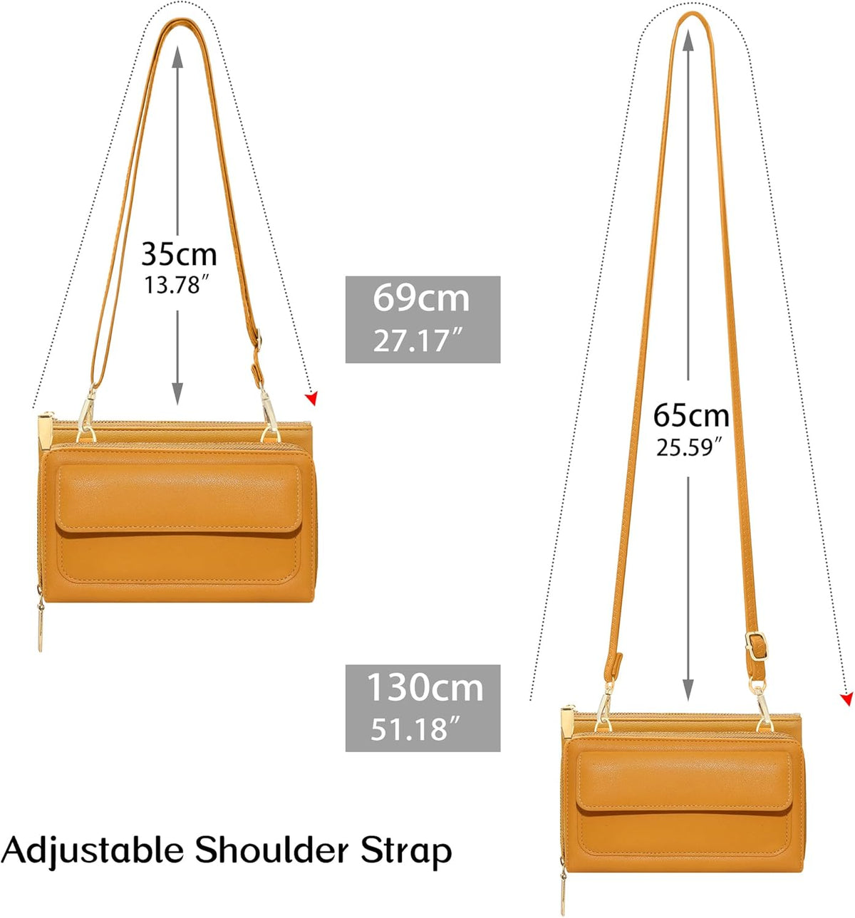 Small Crossbody Bag Cell Phone Purse Wallet with Credit Card Slots for Women
