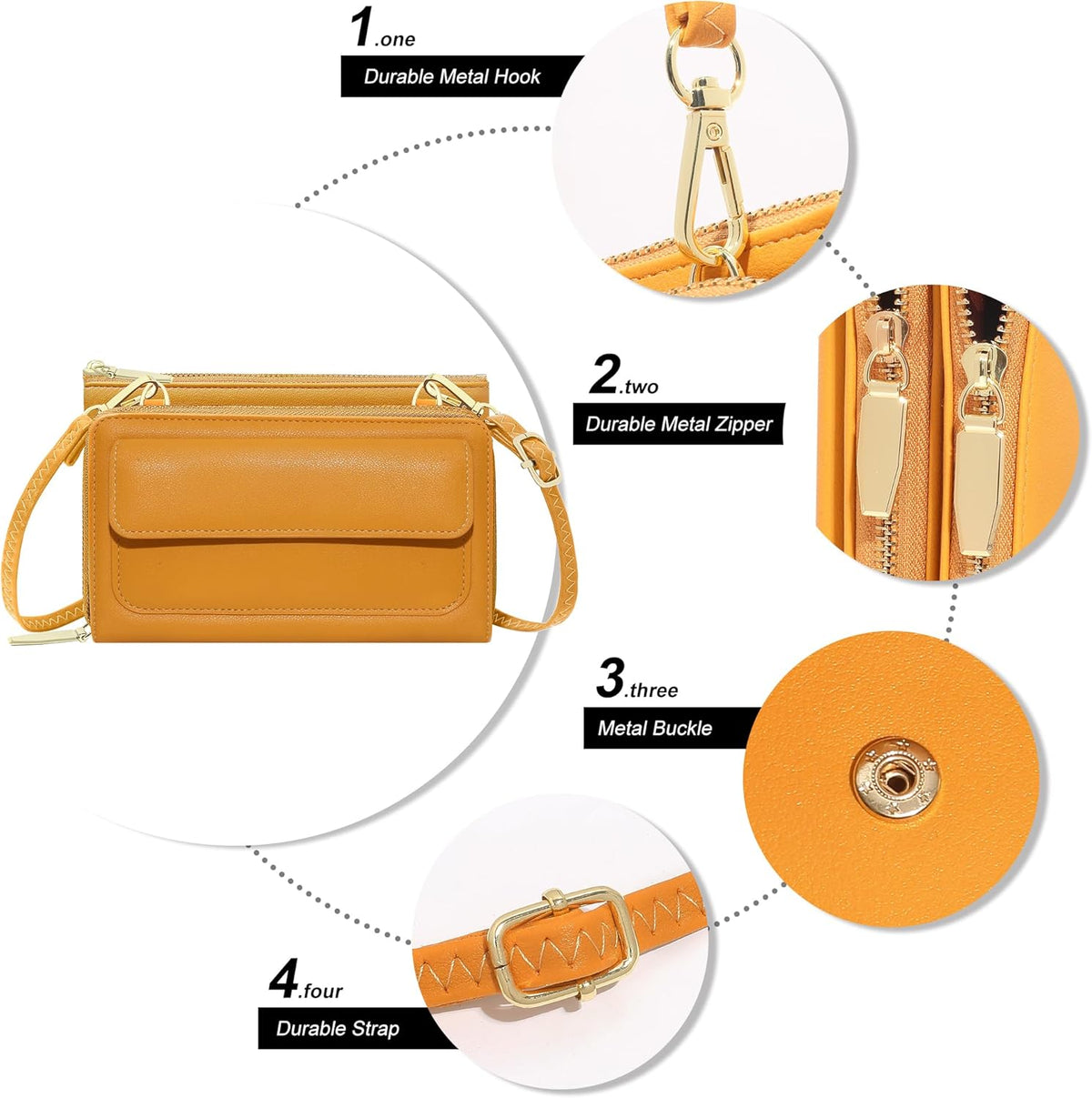 Small Crossbody Bag Cell Phone Purse Wallet with Credit Card Slots for Women