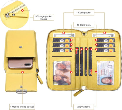 Small Crossbody Bag Cell Phone Purse Wallet with Credit Card Slots for Women