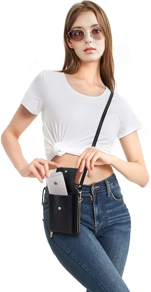 Small Crossbody Bag Cell Phone Purse Wallet with Credit Card Slots for Women