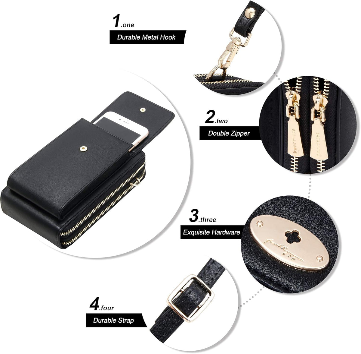 Small Crossbody Bag Cell Phone Purse Wallet with Credit Card Slots for Women