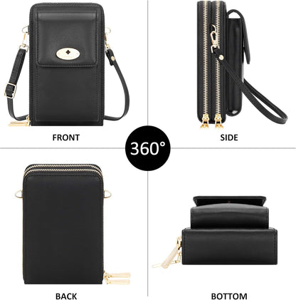 Small Crossbody Bag Cell Phone Purse Wallet with Credit Card Slots for Women